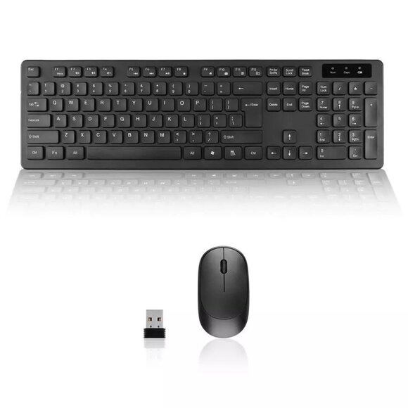2.4GHz USB Wireless Keyboard and Mouse Set Ergonomic/Mouse PC/MAC NIB - Picture 1 of 5